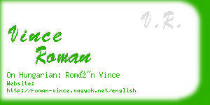 vince roman business card